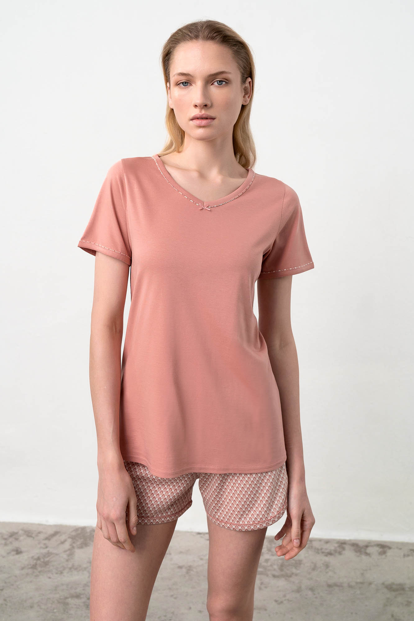 Vamp - Dvoudílné dámské pyžamo – Dawn 18112 - Vamp Barva: rose dawn, Velikost: XL