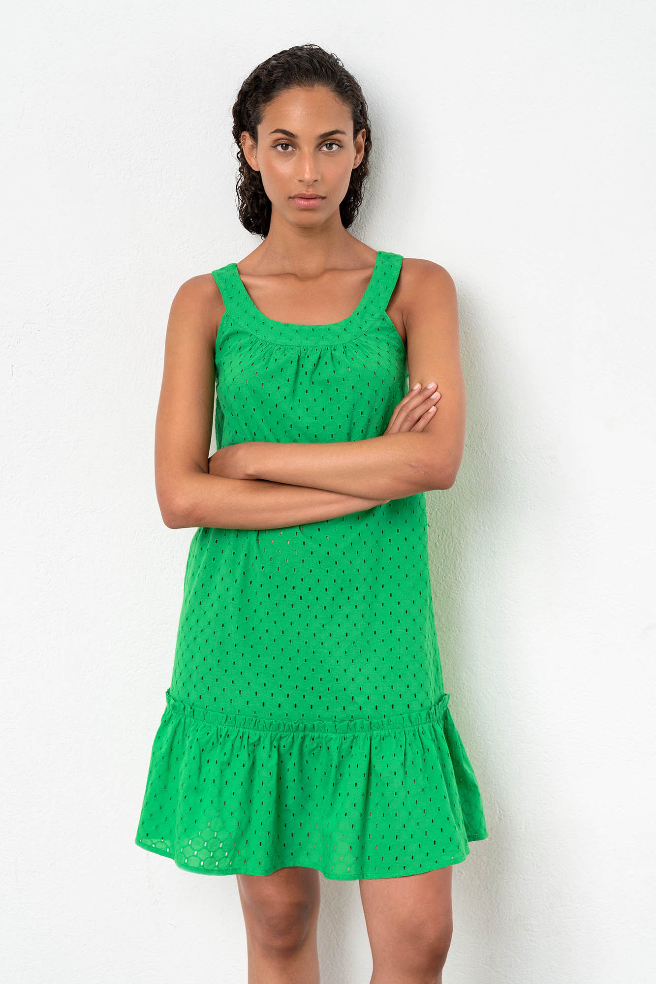 Vamp - Letní dámské šaty – Verta 18451 - Vamp green parrot L