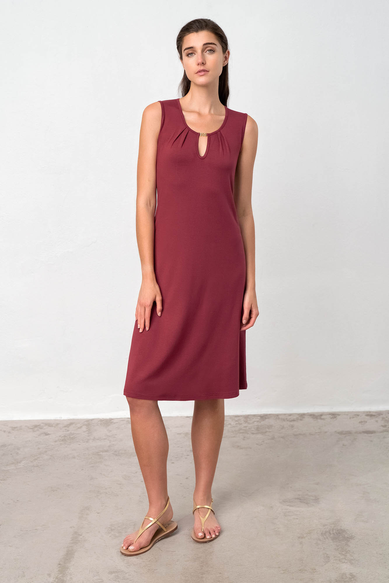 Vamp - Pohodlné dámské šaty – Syrah 18489 - Vamp red syrah M