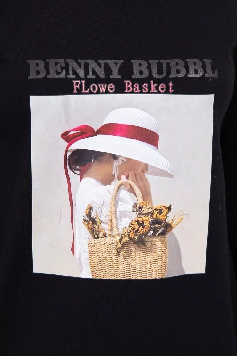 Šaty s potlačou koša čiernej UNI