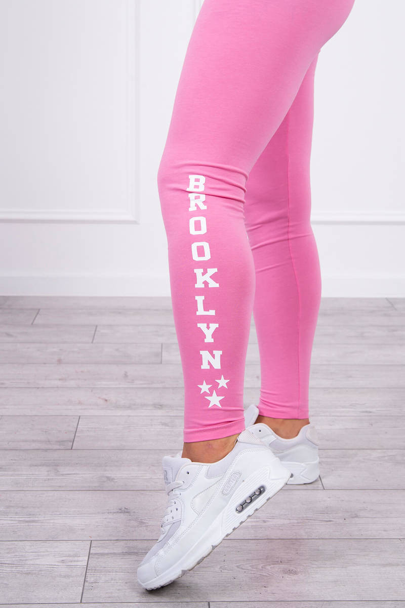 Brooklyn legíny kalhoty světle růžové UNI