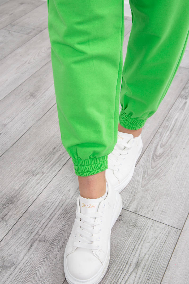 Souprava top+kalhoty zelená neonová UNI