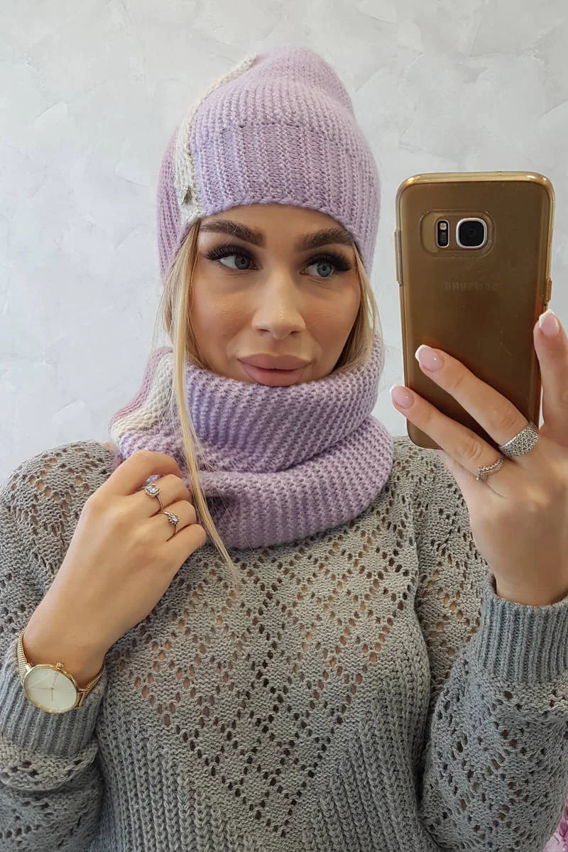 Dámska trojfarebná súprava P103 tmavo ružová + fialová UNI