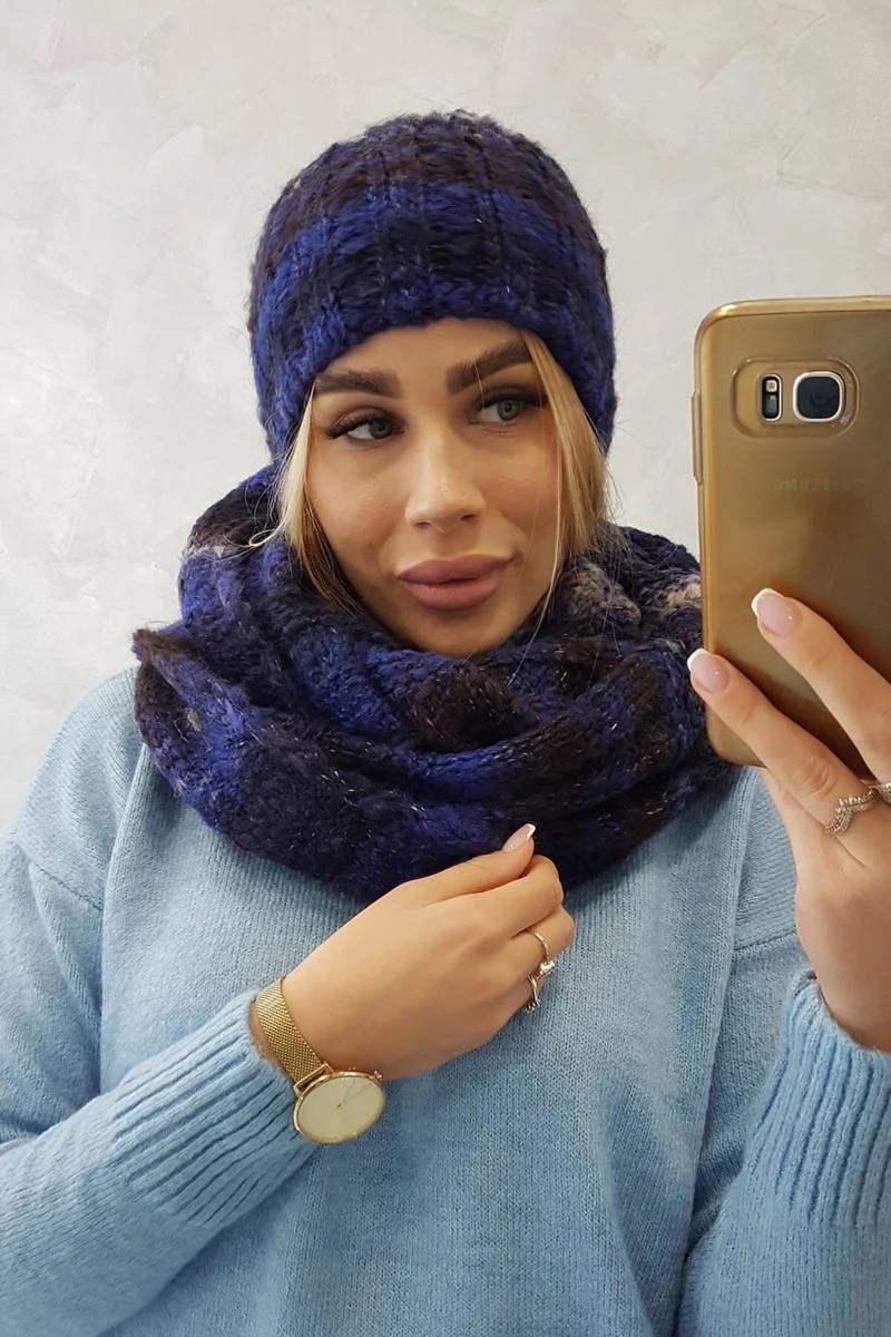 Dámska súprava Zuzanna K257 cornflower+black UNI