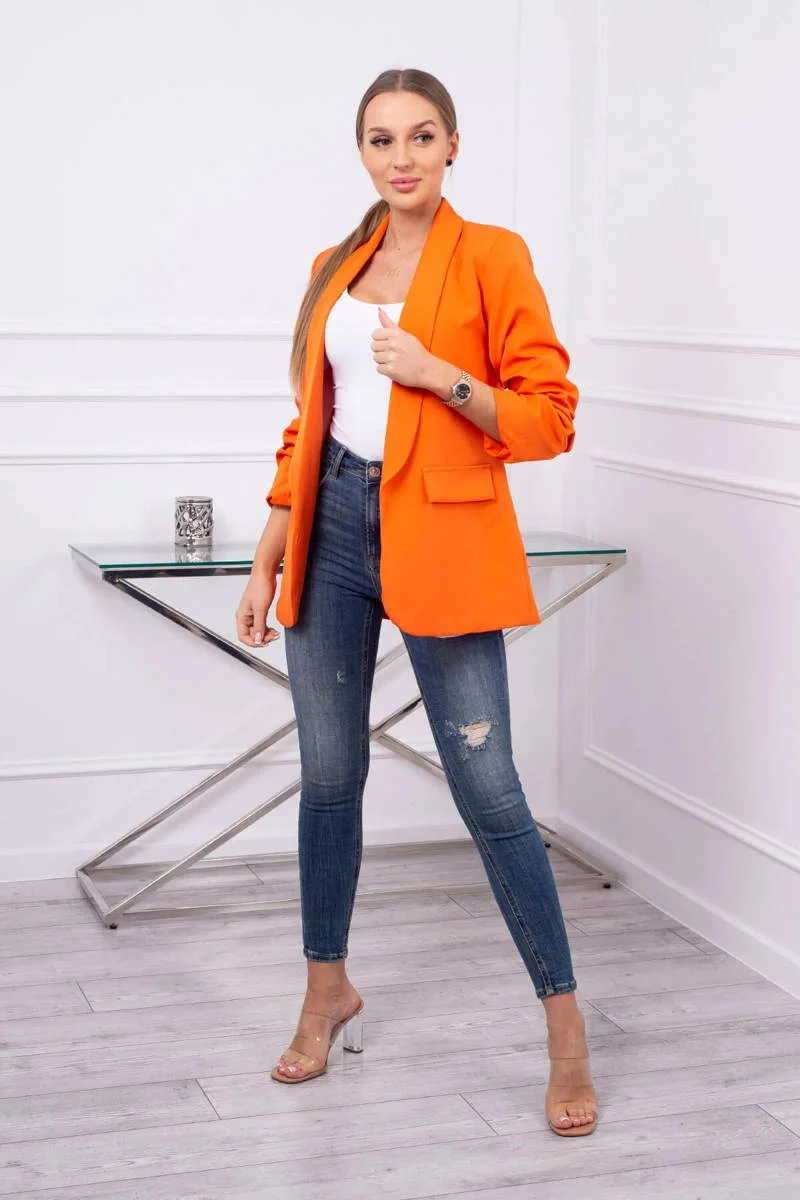 Sako s klopami elegantní oranžové UNI (obrázek 5)