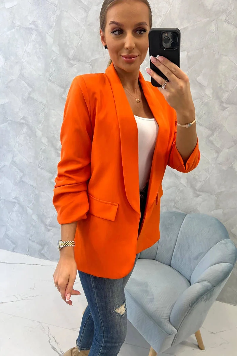 Sako s klopami elegantní oranžové UNI (obrázek 8)