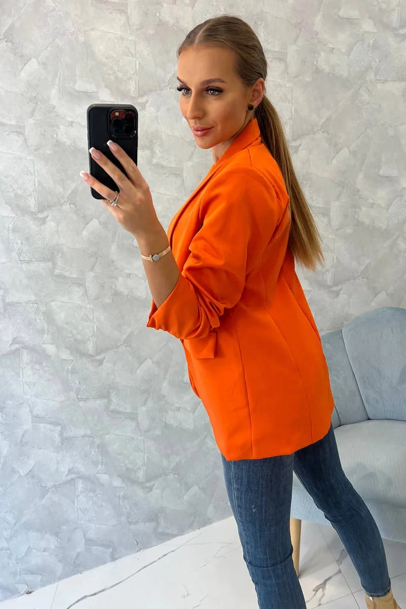 Sako s klopami elegantní oranžové UNI (obrázek 7)