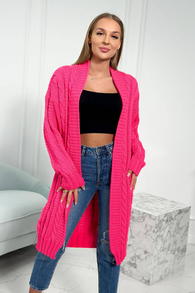 Pletený svetr růžový neon UNI