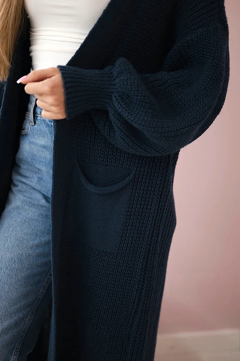 Dlhý svetrík Tmavý denim UNI