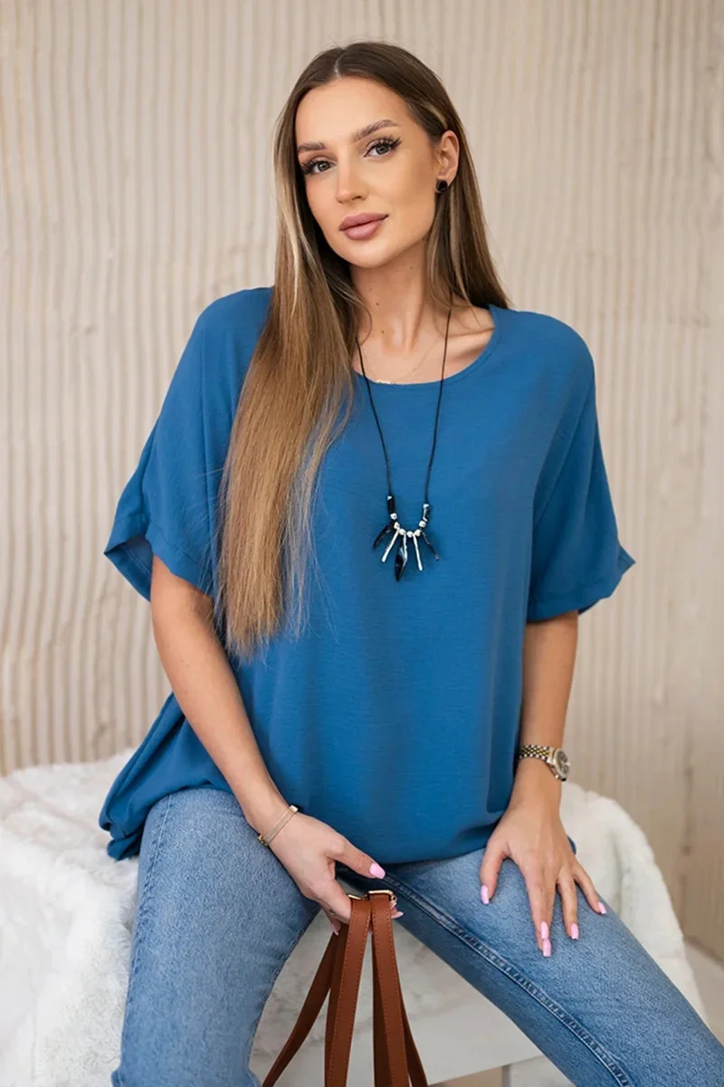 Oversized halenka s přívěskem Džíny UNI (obrázek 4)