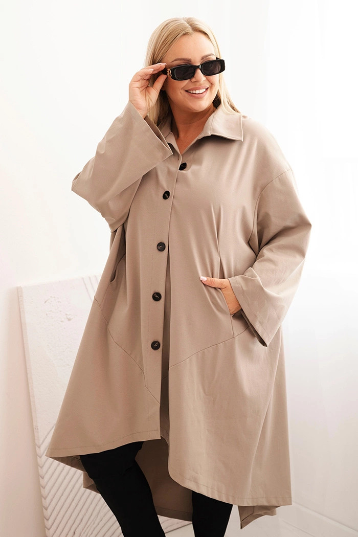 Dámsky overal Punto Plus Size s bavlnou a gombíkmi Fango UNI