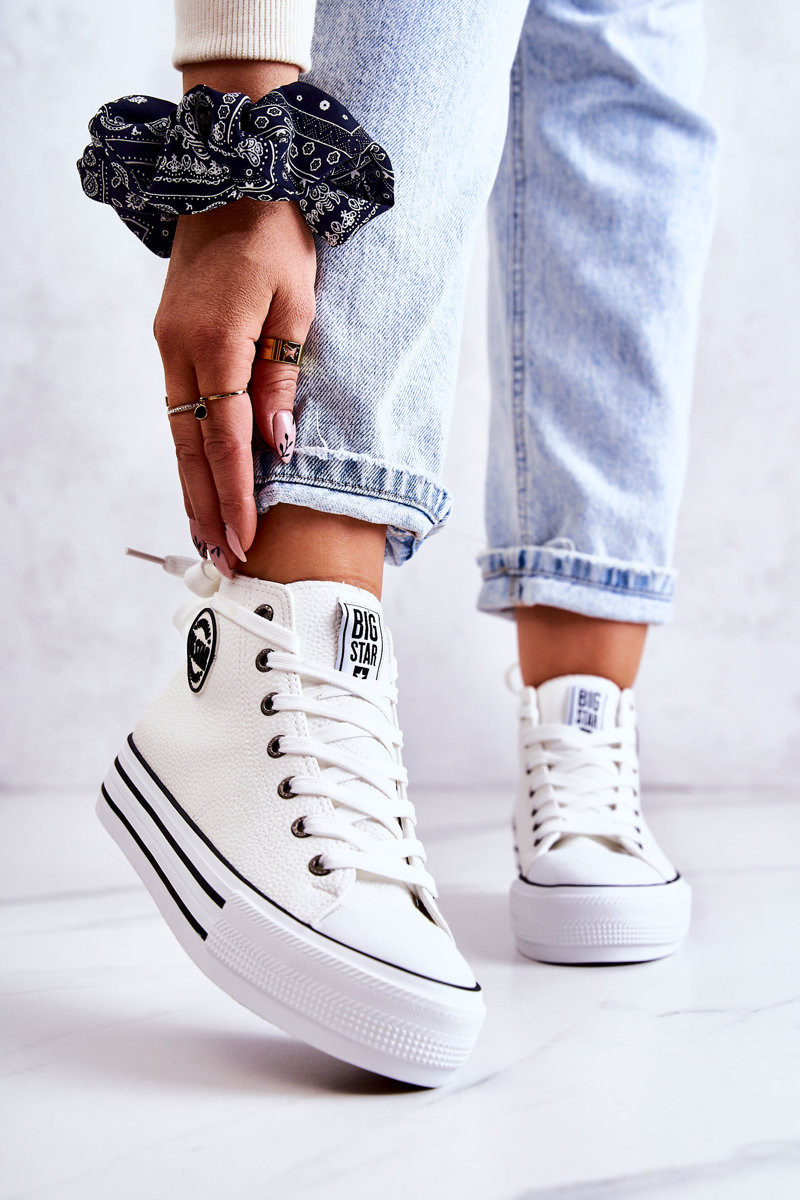 Trampki Damskie Big Star Białe GG274013 40