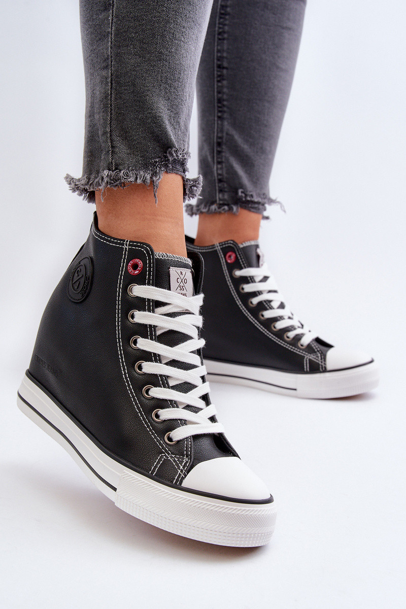 Dámské tenisky na podpatku Cross Jeans NN2R4005 Černé 38 (obrázek 4)