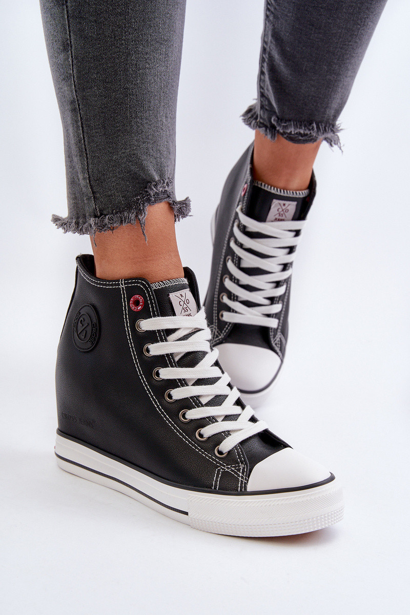 Dámské tenisky na podpatku Cross Jeans NN2R4005 Černé 38 (obrázek 5)