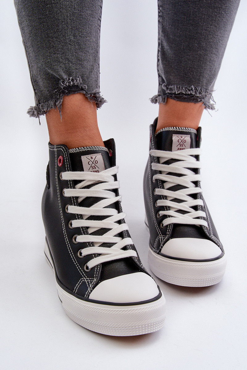 Dámské tenisky na podpatku Cross Jeans NN2R4005 Černé 38 (obrázek 10)