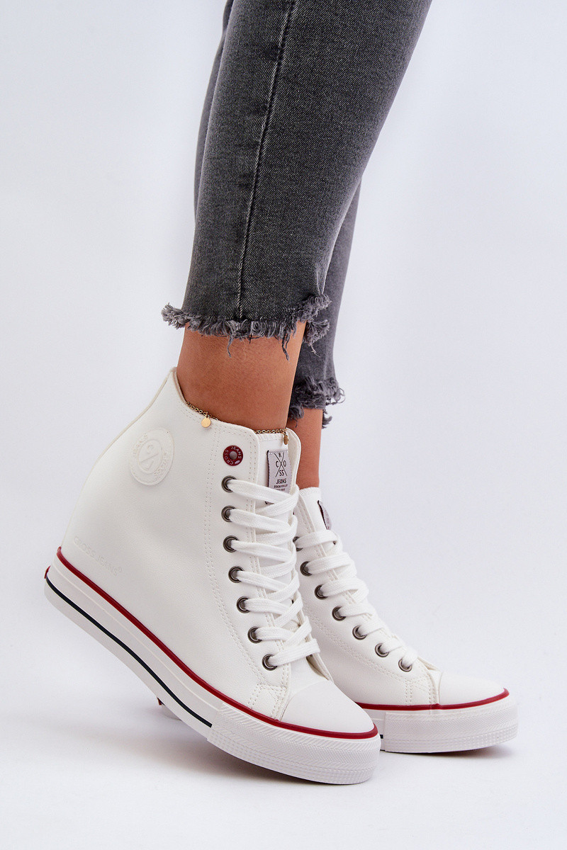Dámské tenisky na podpatku Cross Jeans NN2R4004 bílé 38 (obrázek 7)
