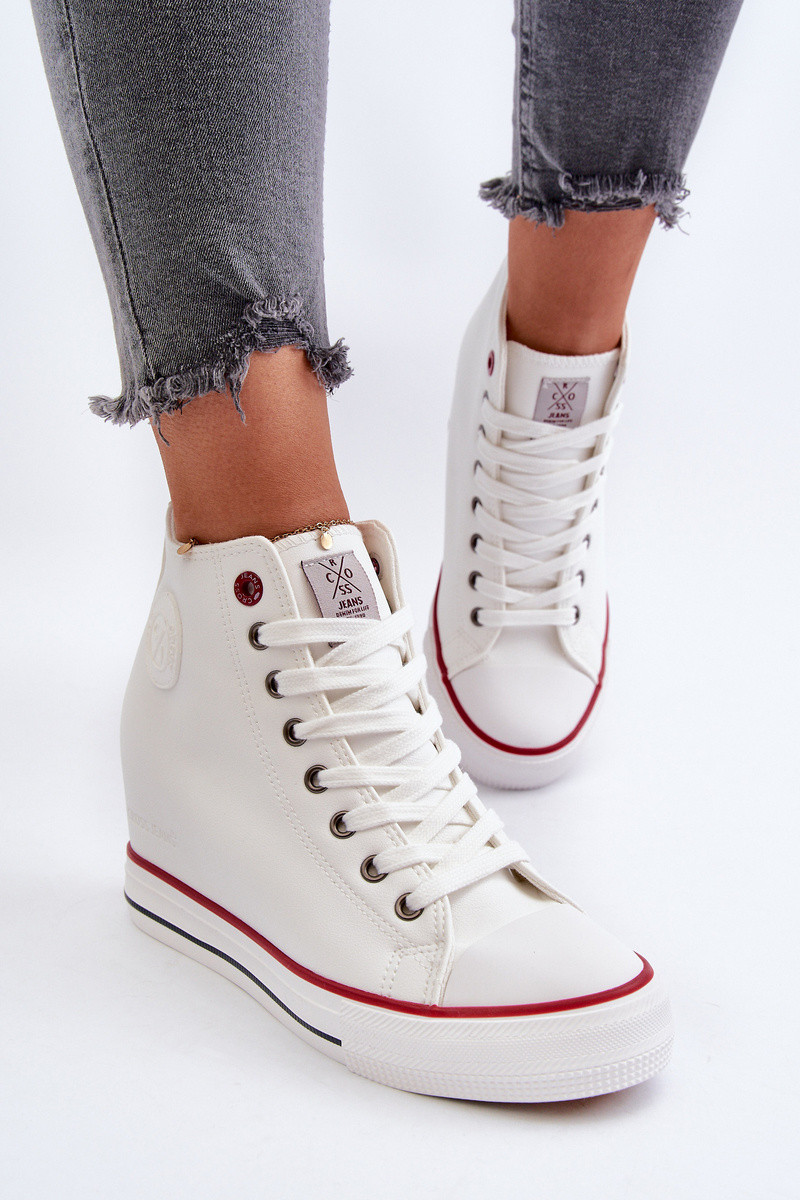 Dámské tenisky na podpatku Cross Jeans NN2R4004 bílé 38 (obrázek 6)