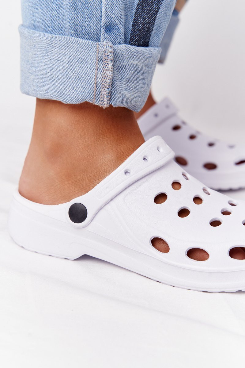 Damskie Klapki Sandały Na Basen Białe Piankowe EVA 38