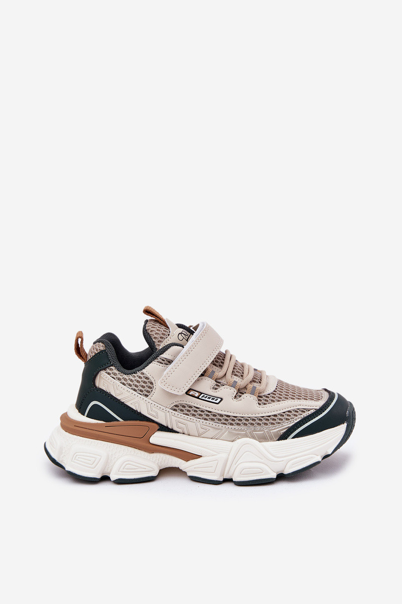 Tenisky Sportovní Boty Dětské Na Suchý Zip Béžové Ronivelle 35