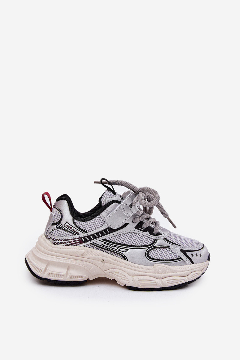 Dětské Tenisky Na Tlusté Podešvi Stříbrné Xairana 34