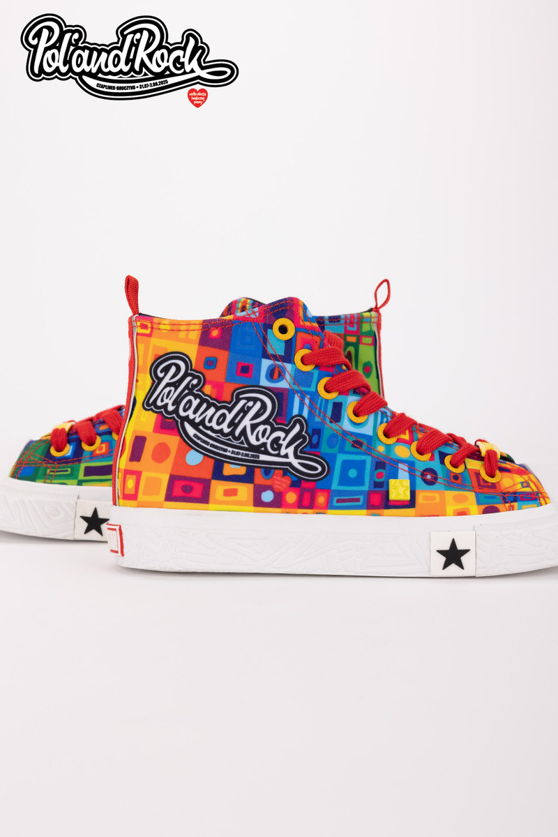 Trampki Pol'and'Rock Festival X Big Star SS174504 Zielono-Żółte 42