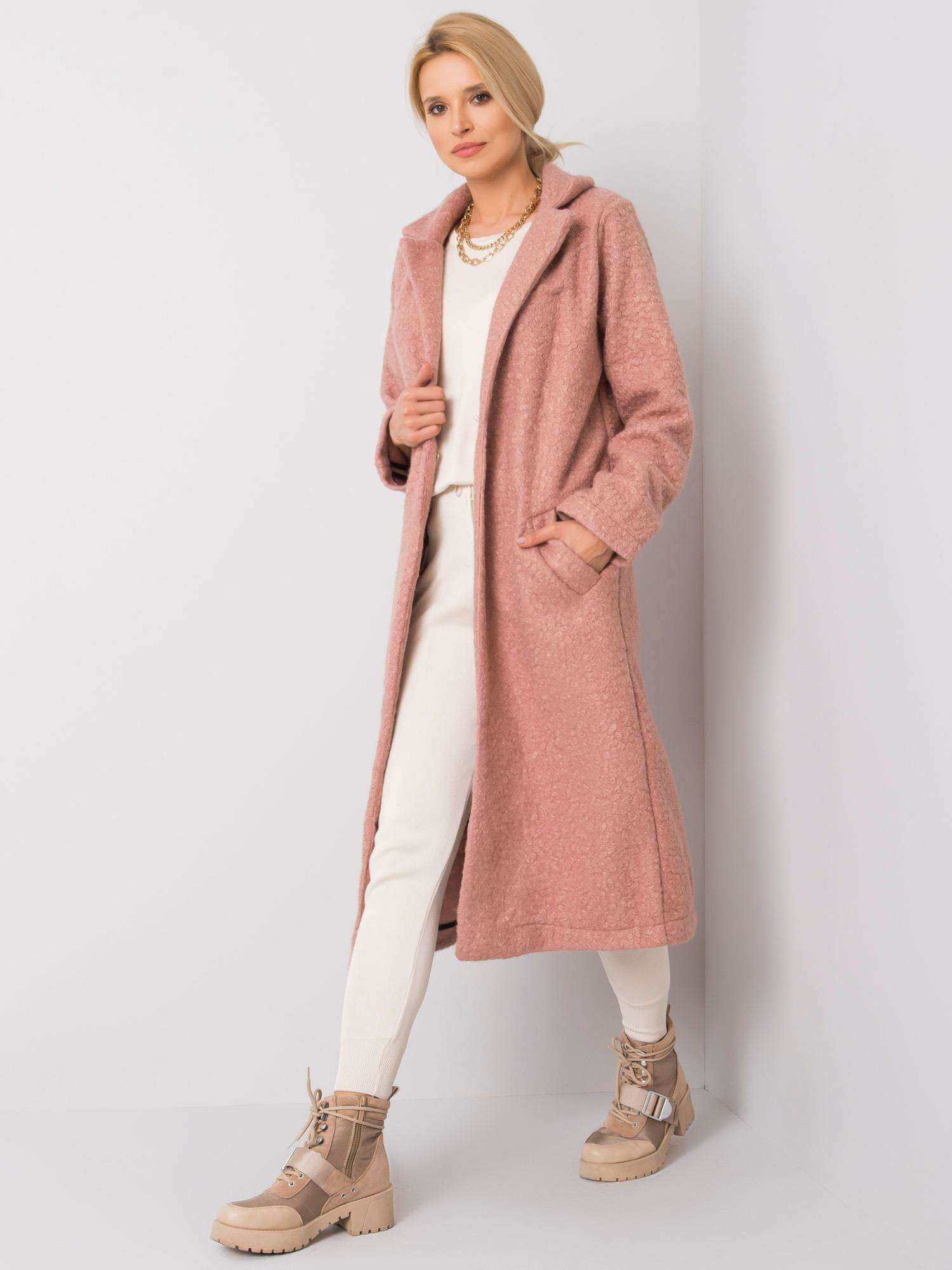 Dámský kabát 217 EN model 14839521 tmavě růžový M - FPrice