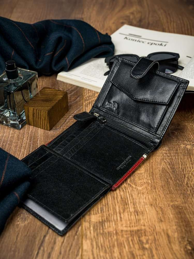 Pánské peněženky 326L RBA D BLACK RED černá jedna velikost