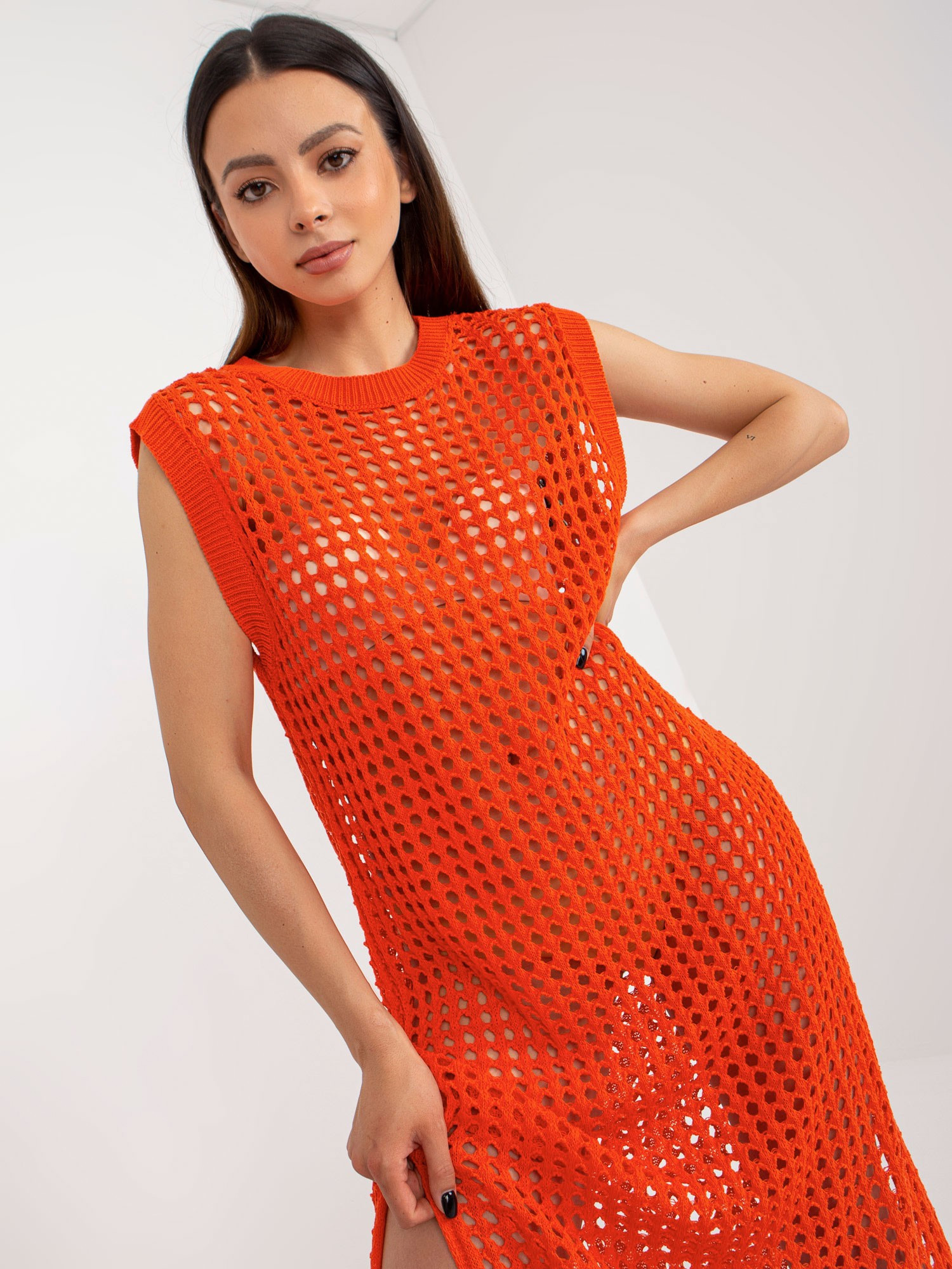 BA SK 9001 šaty.60P oranžová jedna velikost