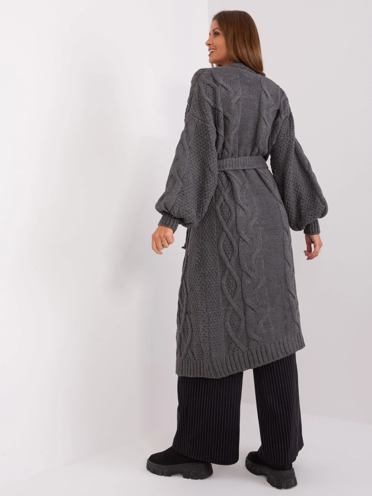 Cardigan BA SW 8020 1.36P tmavě šedá jedna velikost (obrázek 6)