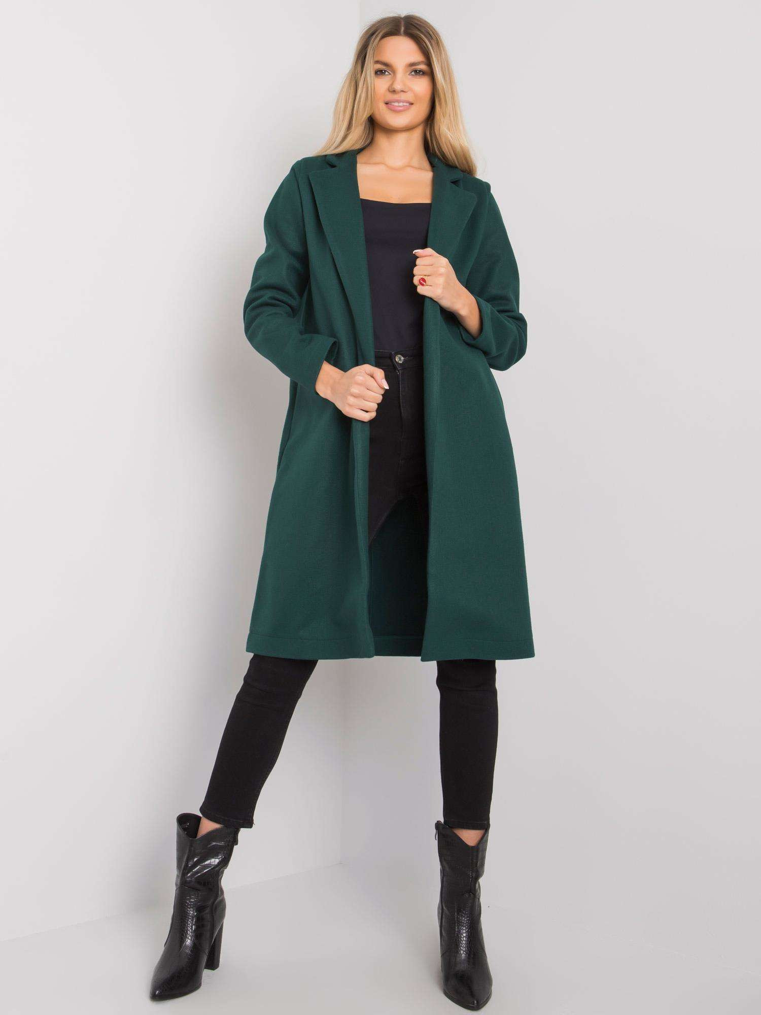 Dámský kabát CHA PL model 15795899 tmavě zelený S/M - FPrice