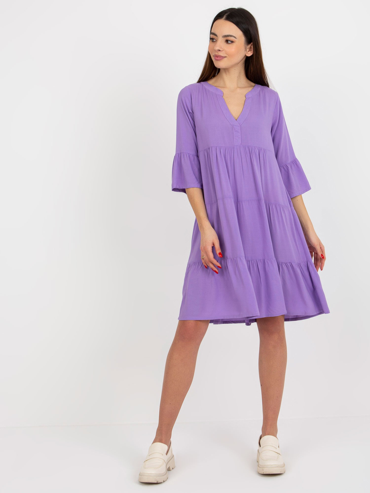 Dámské šaty D73761M30214B fialové - FPrice M