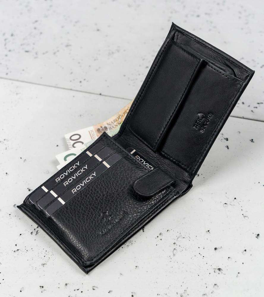 Pánské peněženky [DH] 0670 D BLACK jedna velikost
