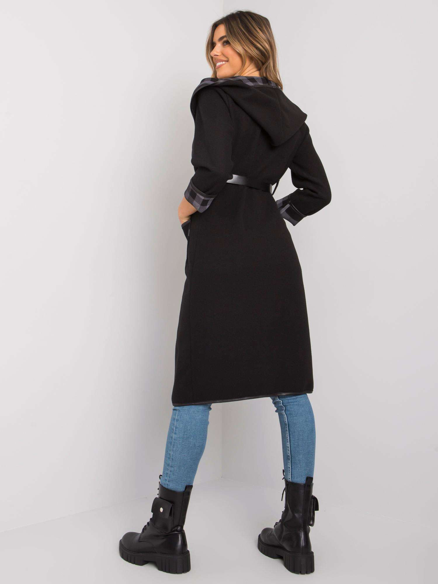 Dámský kabát DHJ EN model 15859476 černý - FPrice Velikost: jedna velikost