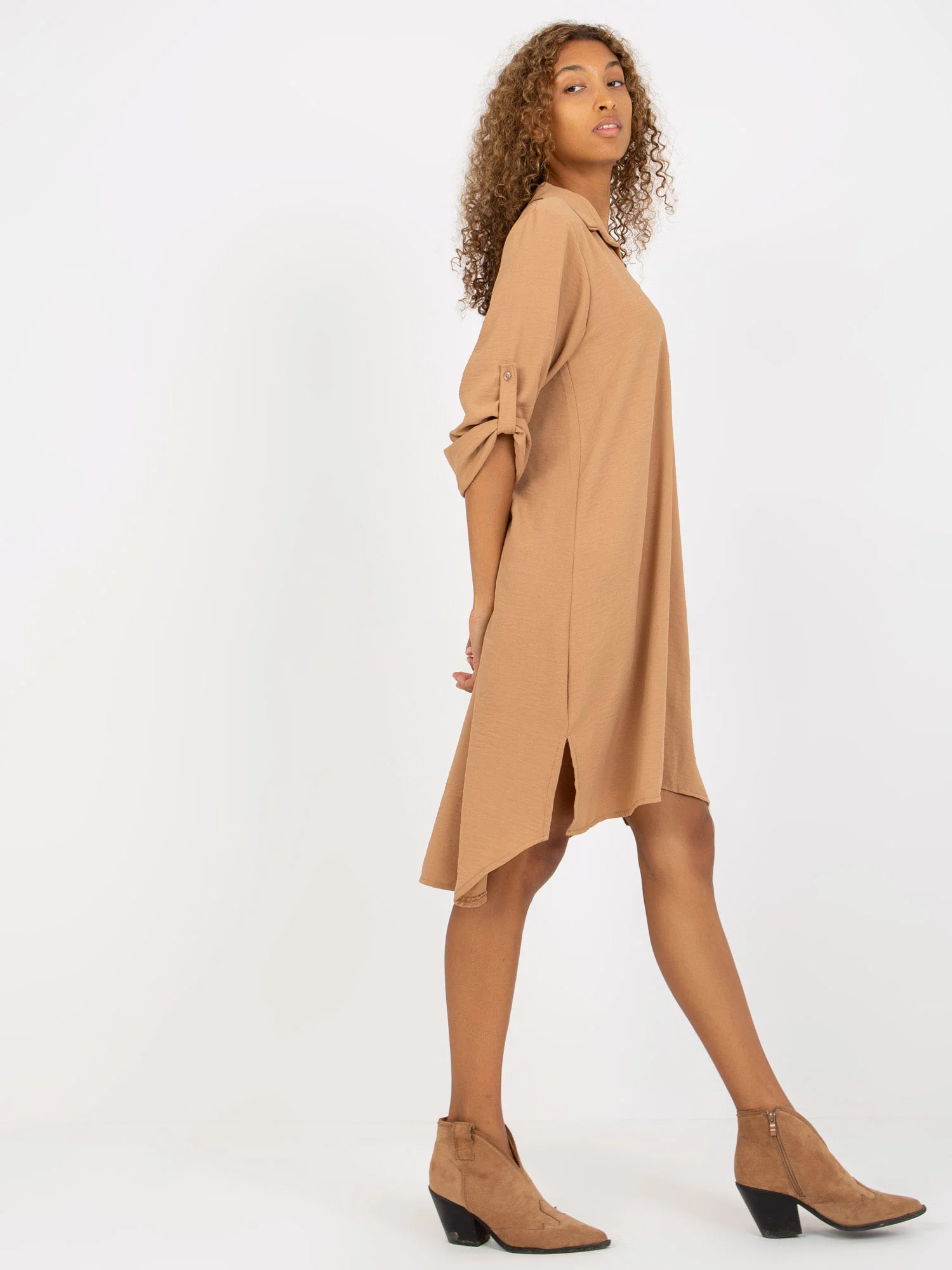 Šaty DHJ SK 16328.33 camel jedna velikost (obrázek 3)