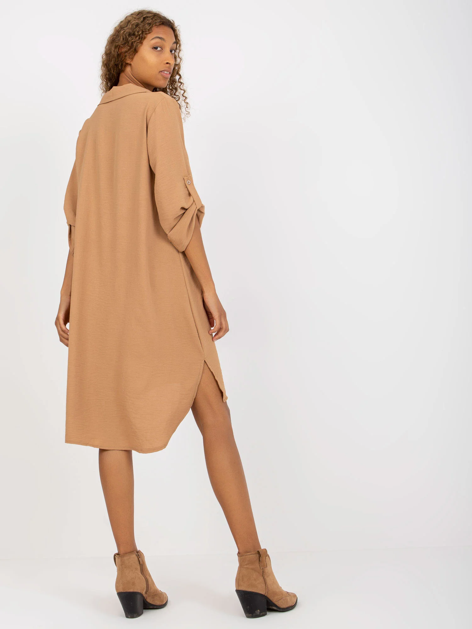 Šaty DHJ SK 16328.33 camel jedna velikost (obrázek 8)
