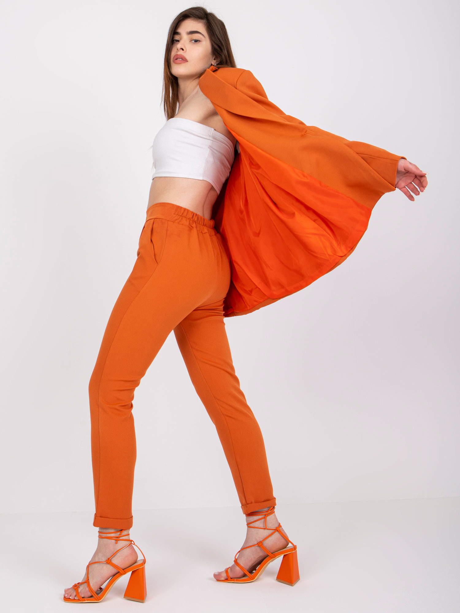 DHJ kalhoty SP 13926.02 tmavě oranžová XL