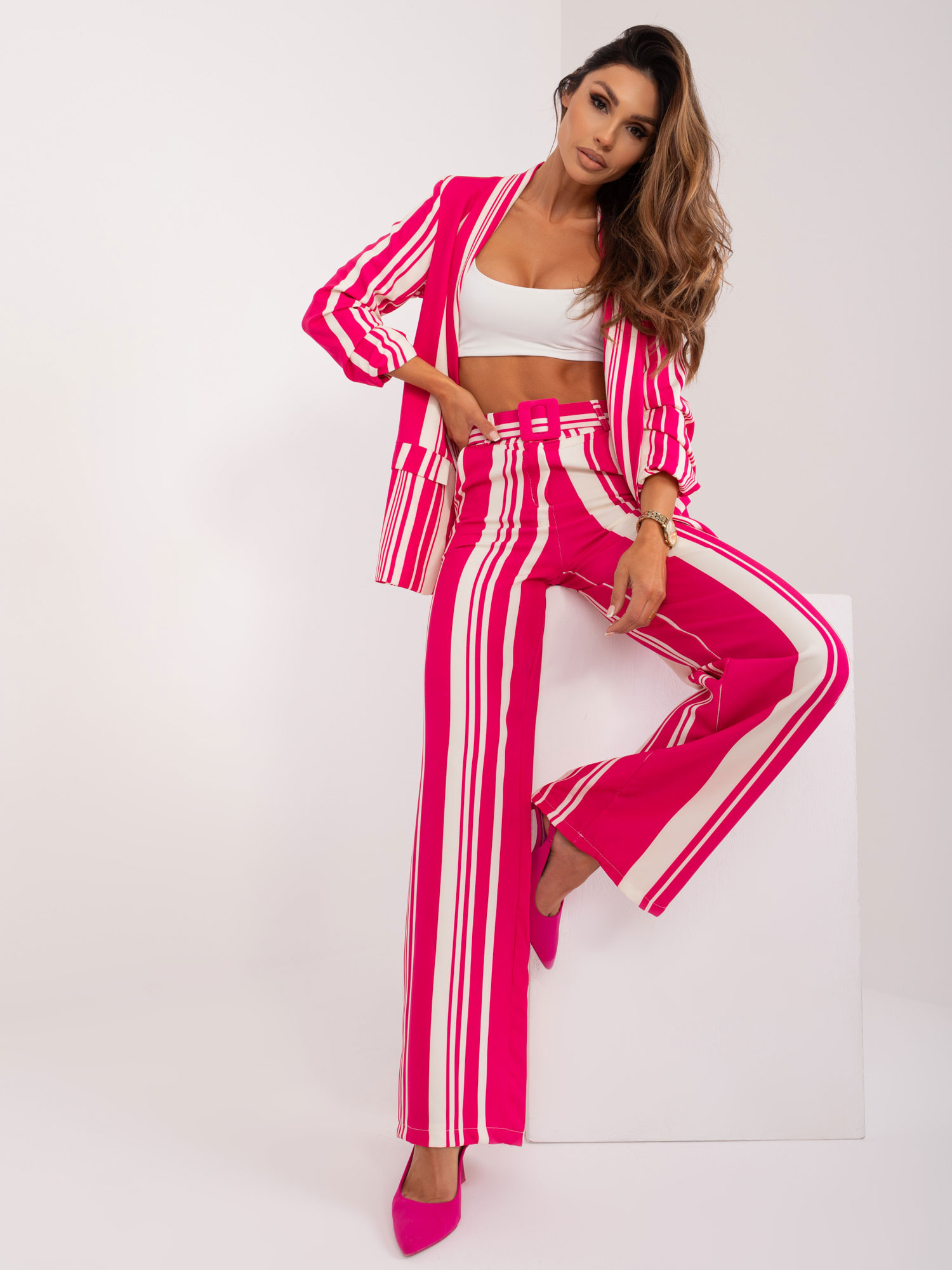 Kalhoty DHJ SP 5077.27 fuchsií 2XL