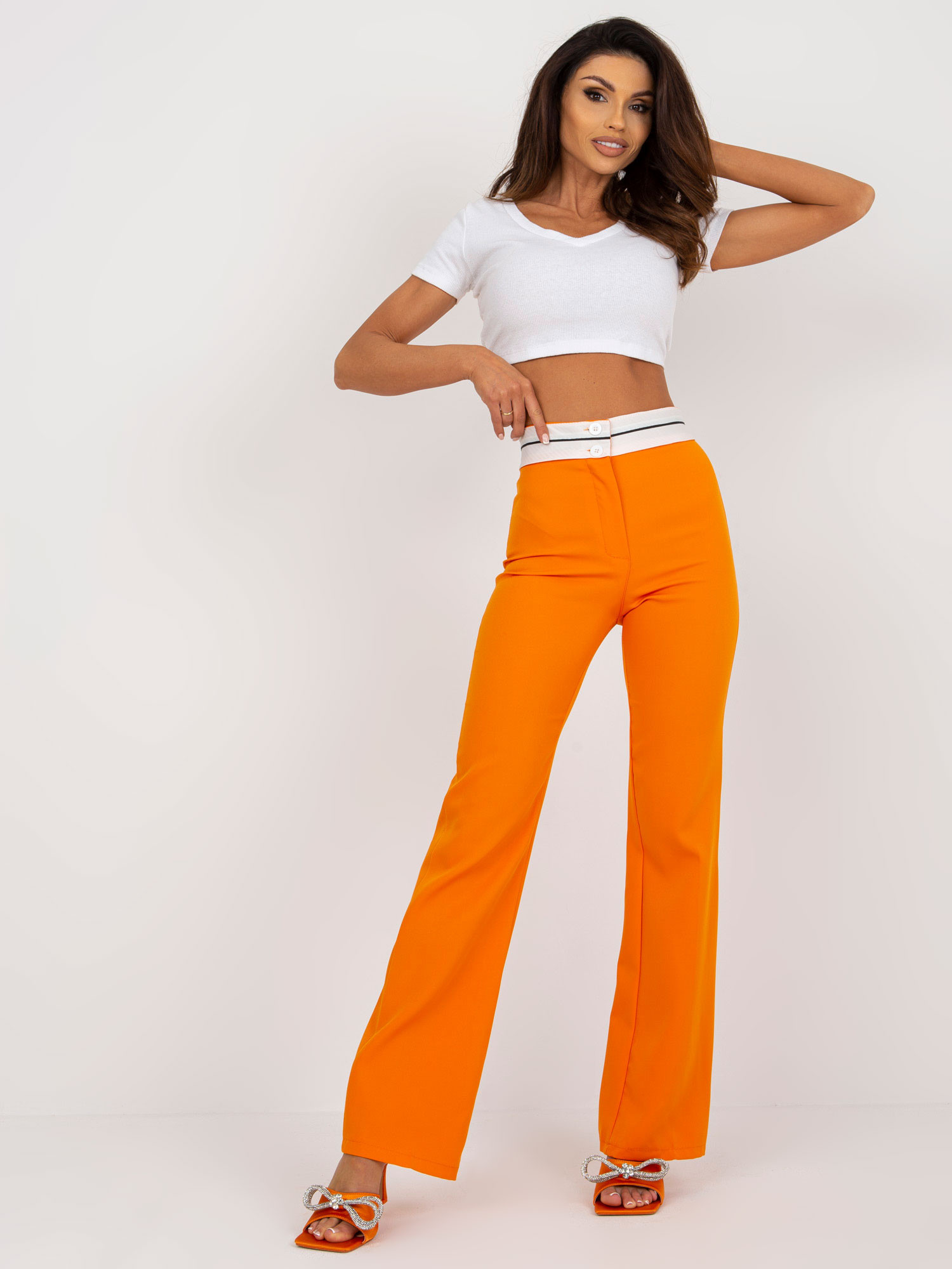 Kalhoty DHJ SP 6971.38P oranžová XL