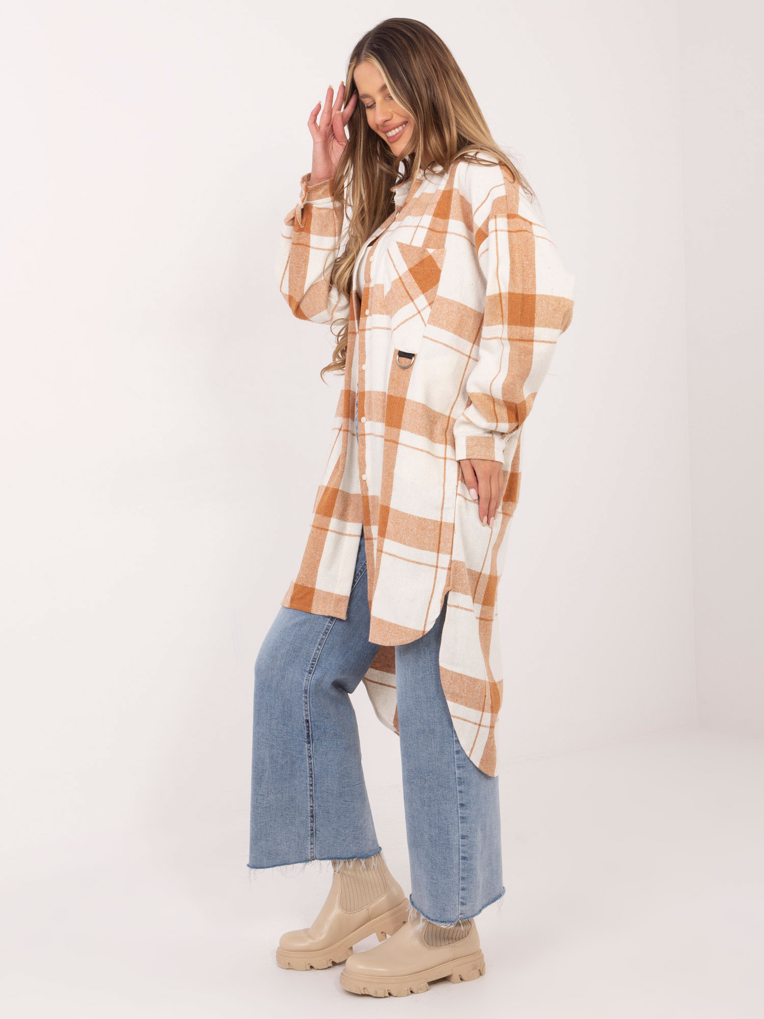 EM košeľa KS 604.67P ťava jedna velikost