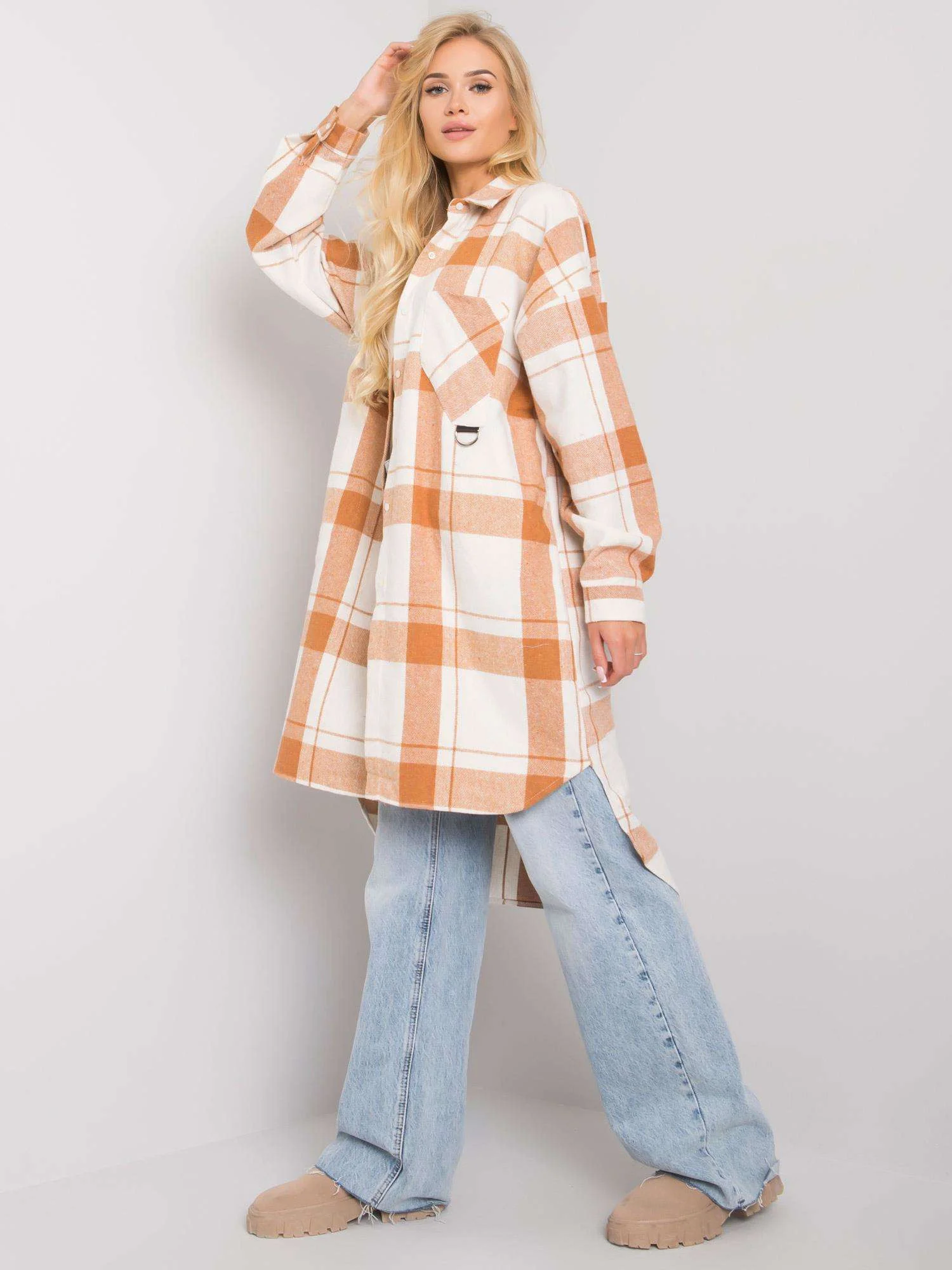 Košeľa EM KS 604.67P ťava jedna velikost