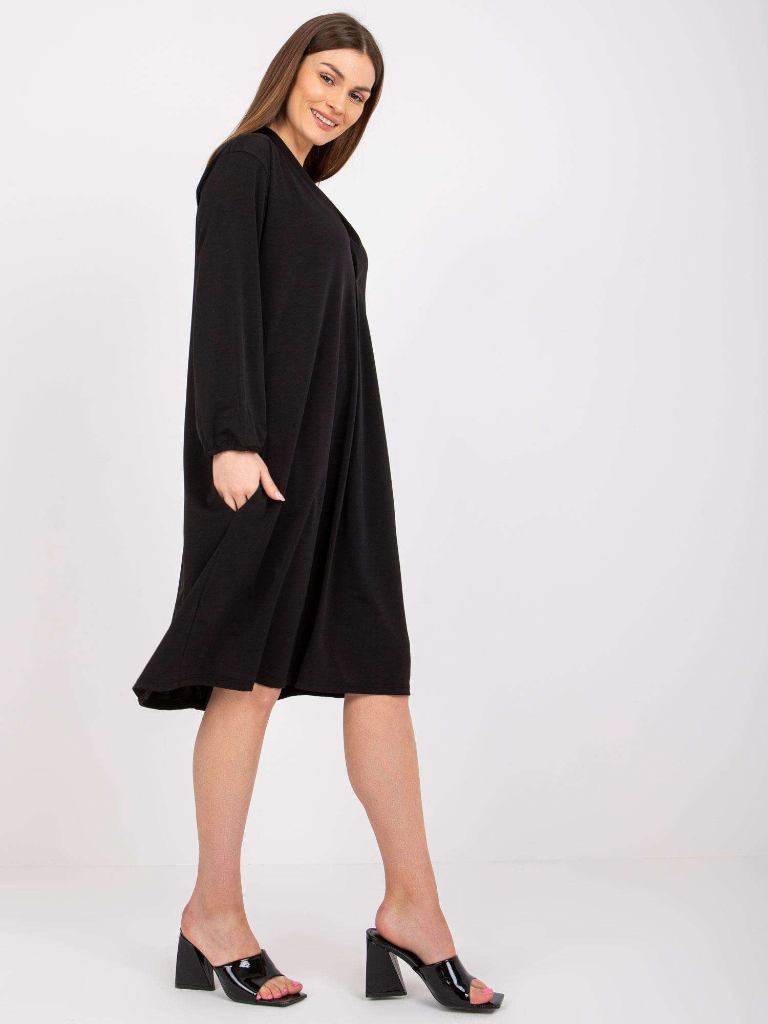 Dámské šaty Dress-EM-SK-604.10P-černá jedna velikost