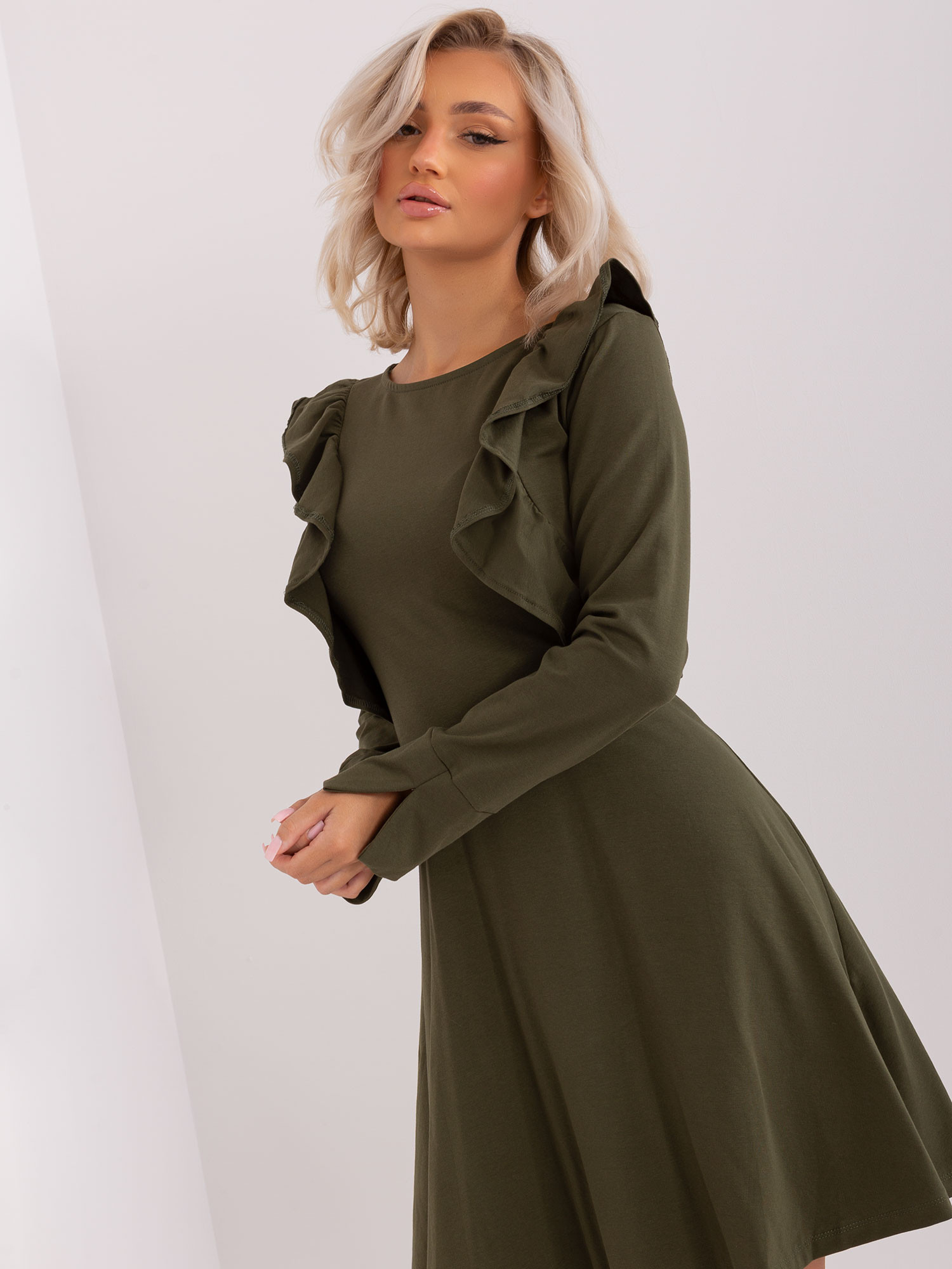 EM SK HW 20 395 šaty.34P khaki M