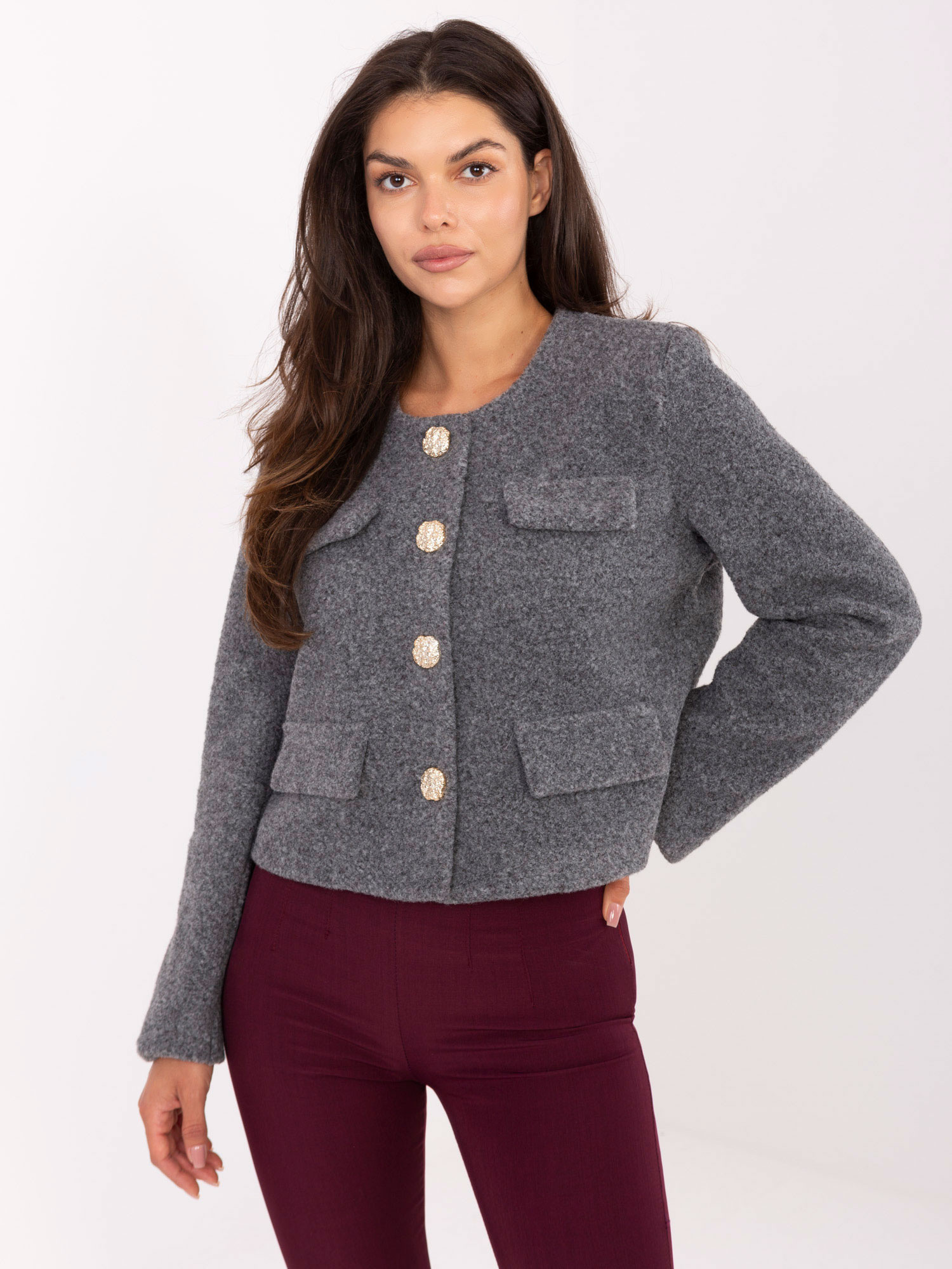 IT KR bunda FL9586.64 tmavo sivá S/M