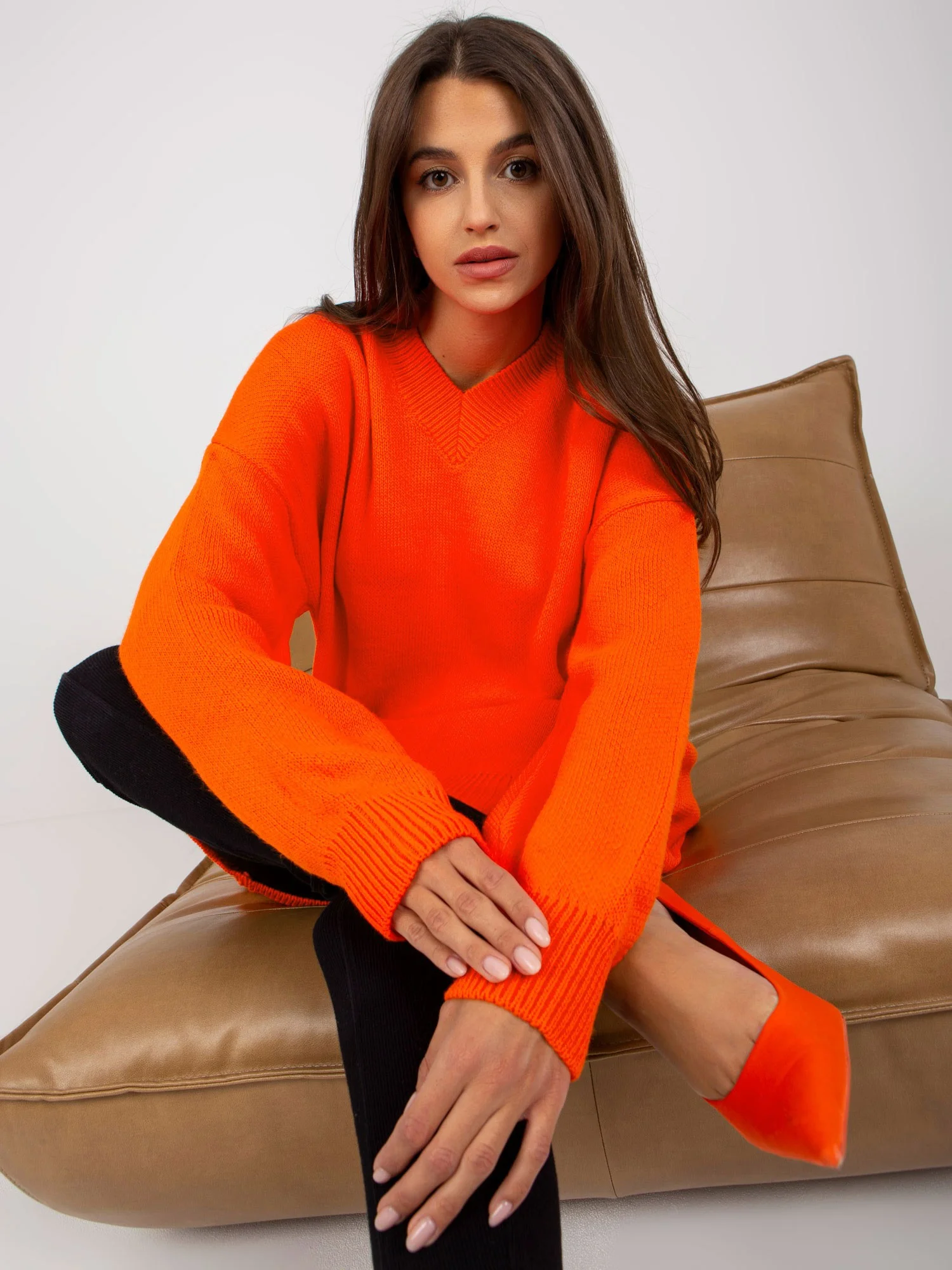 Svetr LC SW 0341.38P oranžová jedna velikost (obrázek 9)