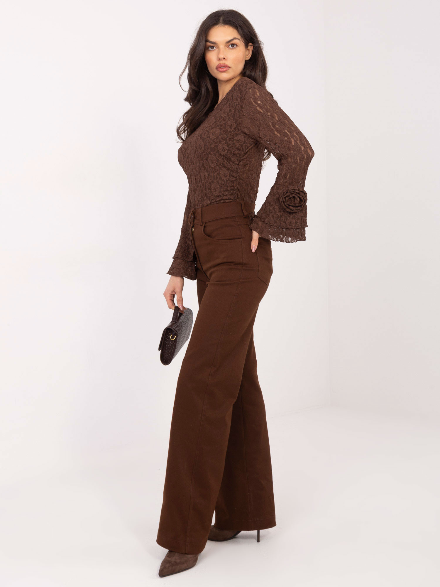 Nohavice LK SP 510106.14P hnedé 46