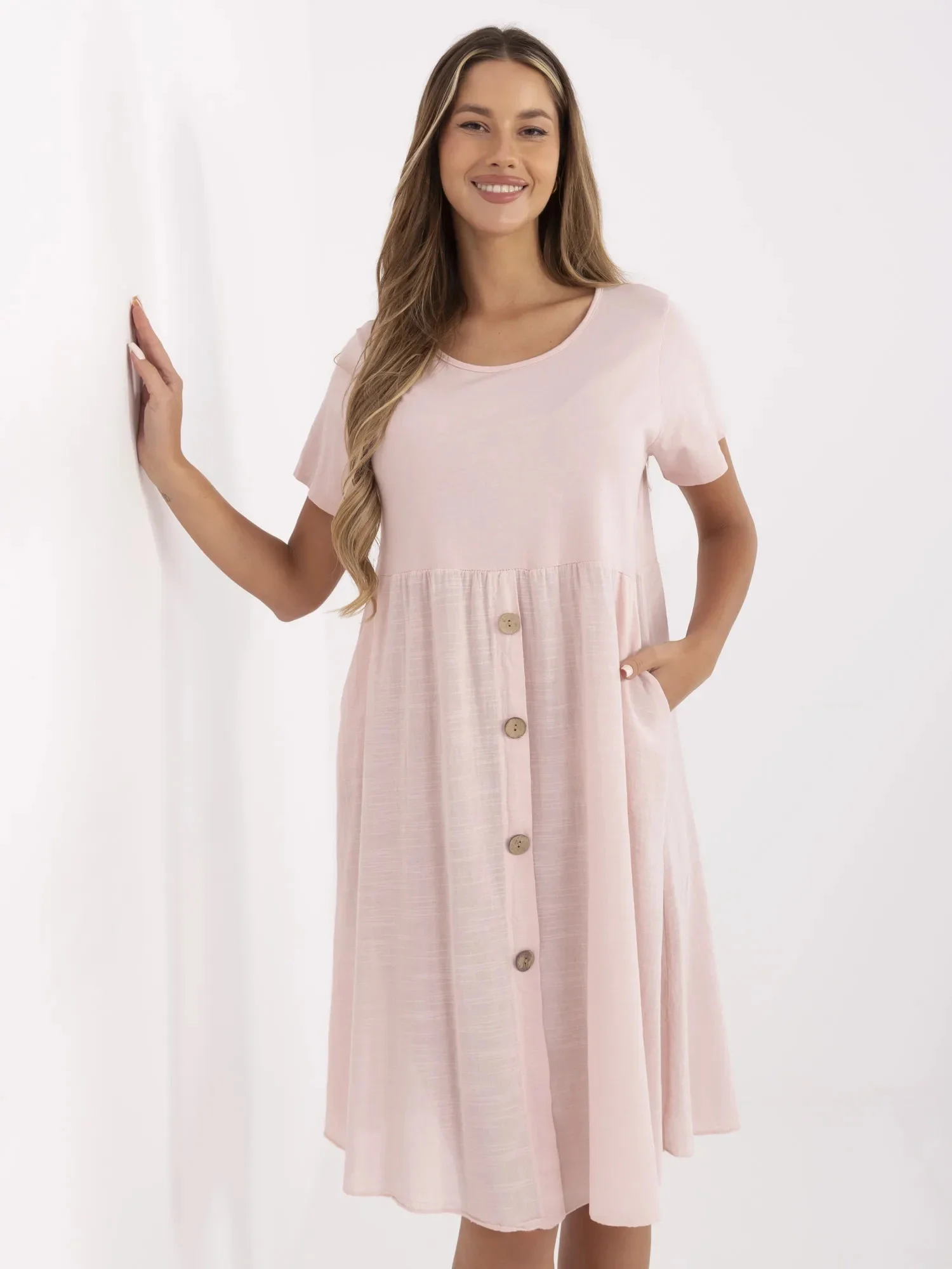 Šaty MO SK 1005.67 svetloružové jedna velikost