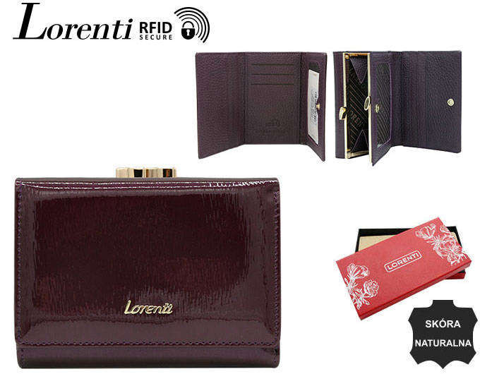 Dámské peněženky Dámská kožená peněženka 15 09 SH RFID 13 tmavě fialová jedna velikost