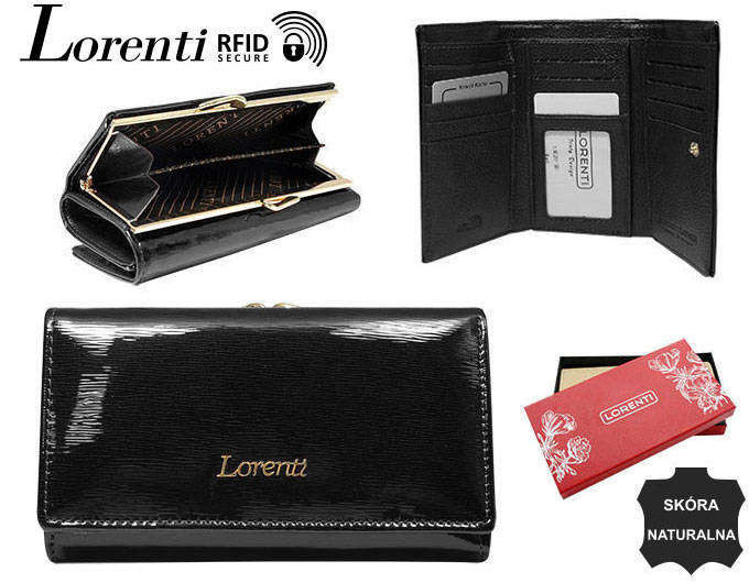 Dámské peněženky Dámská kožená peněženka 55020 SH RFID 15 černá jedna velikost