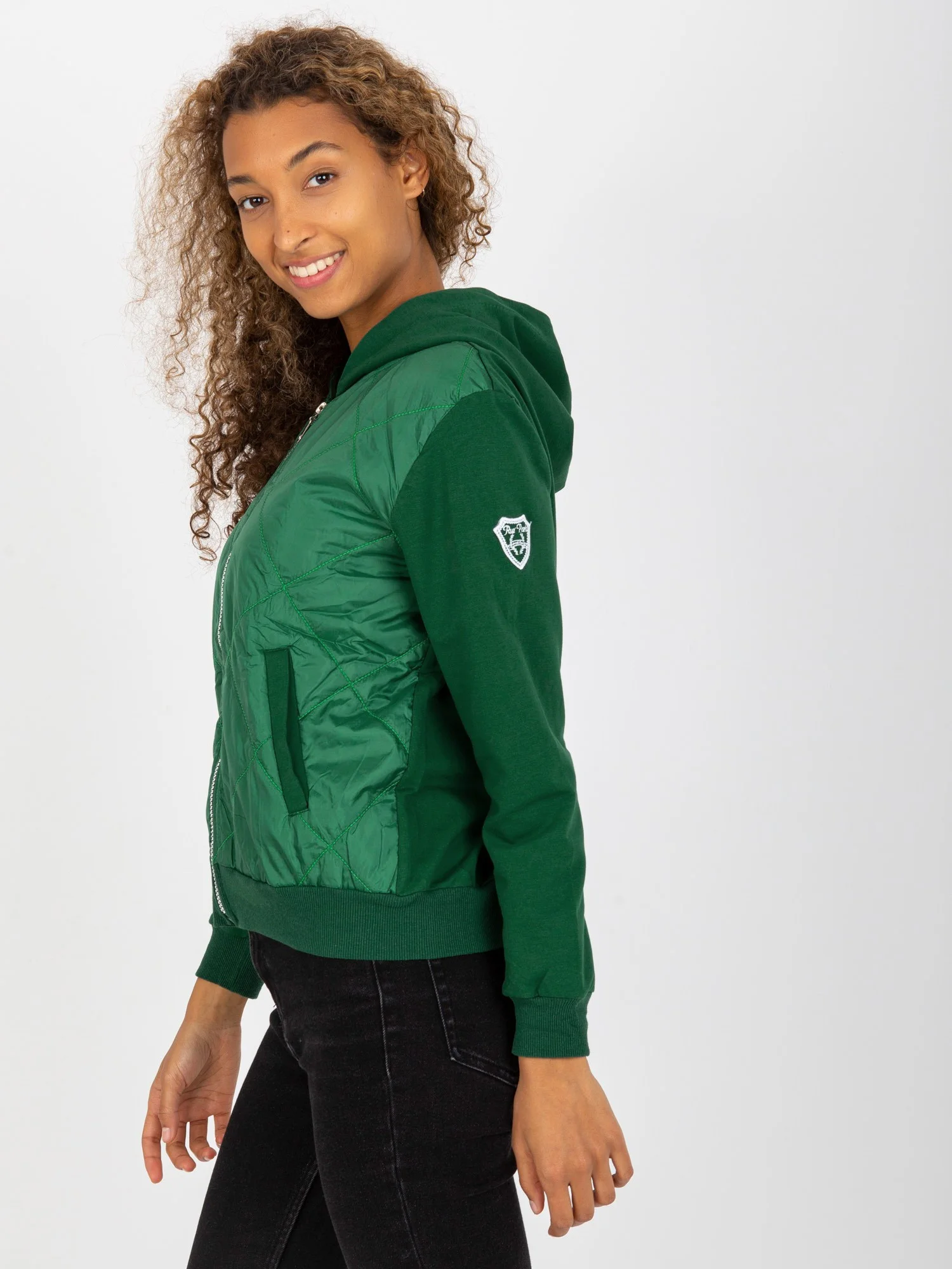 Dámská mikina RV BL 8226.11X tmavě zelená L/XL (obrázek 3)