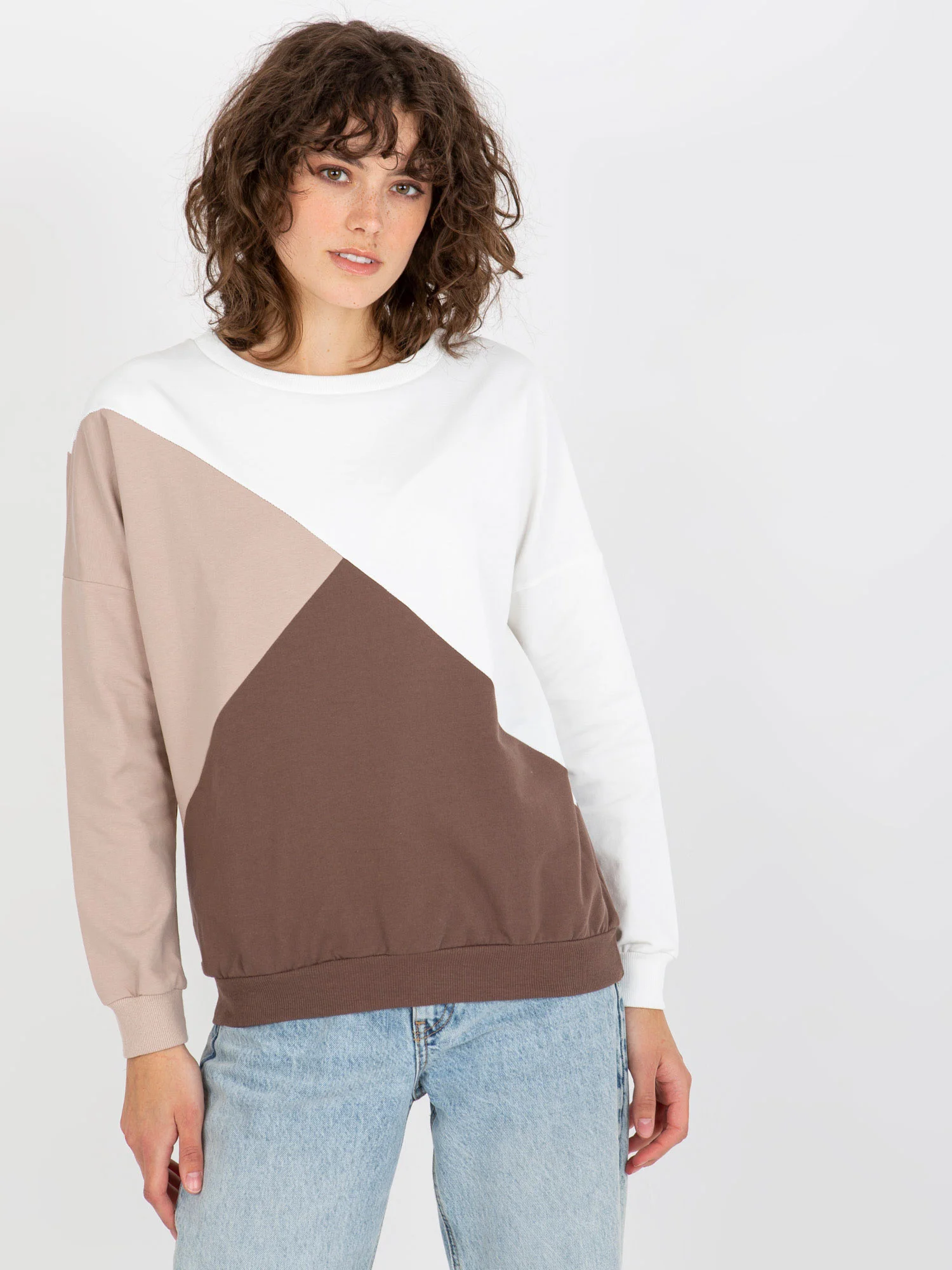 Mikina RV BL 8463.41P bílo-hnědá jedna velikost (obrázek 17)